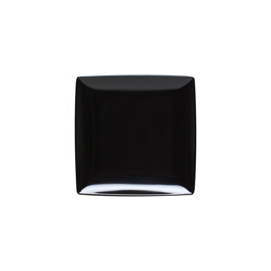 12 Pack 6" x 6", 1/2" Deep, Square Plate, Classic Black Dinnerware, Melamine, BPA Free, Dishwasher Safe, Break-Resistant, Shatter-Resistant, No Microwave, No Oven, NSF