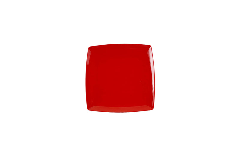 Thunder Group 29007PR 7-1/4 Inch Square Plate Break-Resistant Melamine Pure Red