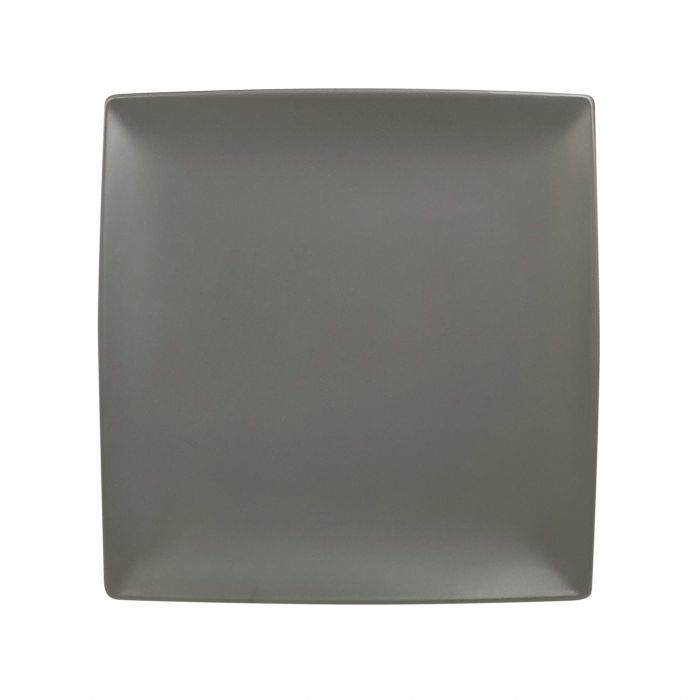 12 Pack 7-1/4" x 7-1/4", 1/2" Deep, Square Plate, Classic Stone Grey Dinnerware, Melamine, BPA Free, Dishwasher Safe, Break-Resistant, Shatter-Resistant, No Microwave, No Oven, NSF