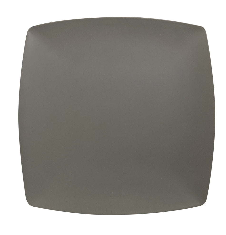 12 Pack 9" x 9", 1" Deep, Square Plate, Classic Stone Grey Dinnerware, Melamine, BPA Free, Dishwasher Safe, Break-Resistant, Shatter-Resistant, No Microwave, No Oven, NSF