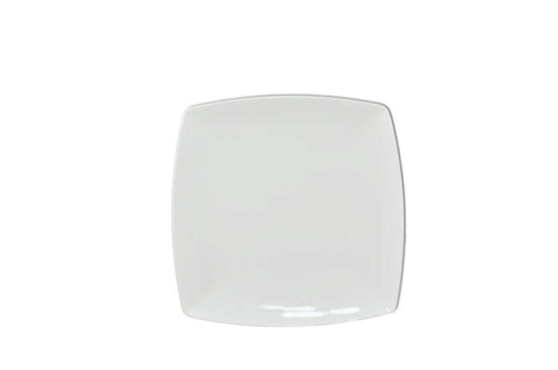 Thunder Group 29009WT 9 Inch Break Resistant White Square Plate Melamine