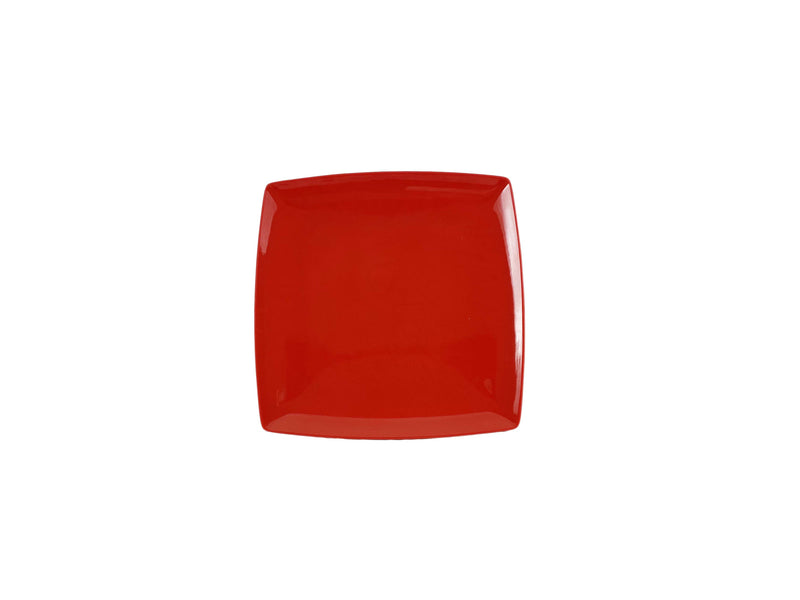 Thunder Group 29010PR 10 Inch Square Break-Resistant Plate Melamine Pure Red