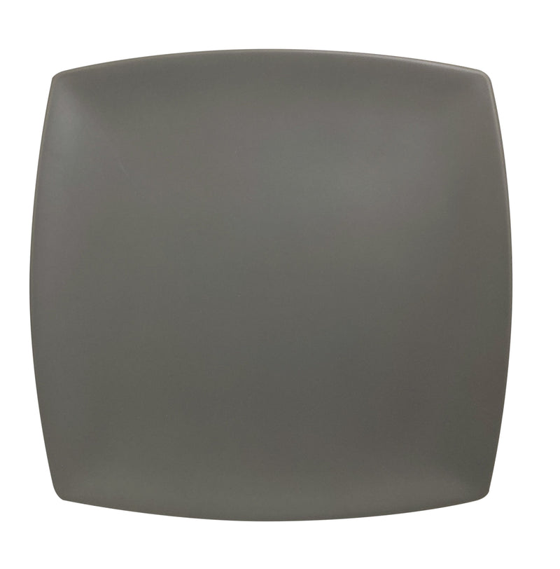 Thunder Group 29010SG 10 Inch Break-Resistant Square Plate Melamine Gray