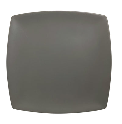 Thunder Group 29010SG 10 Inch Break-Resistant Square Plate Melamine Gray