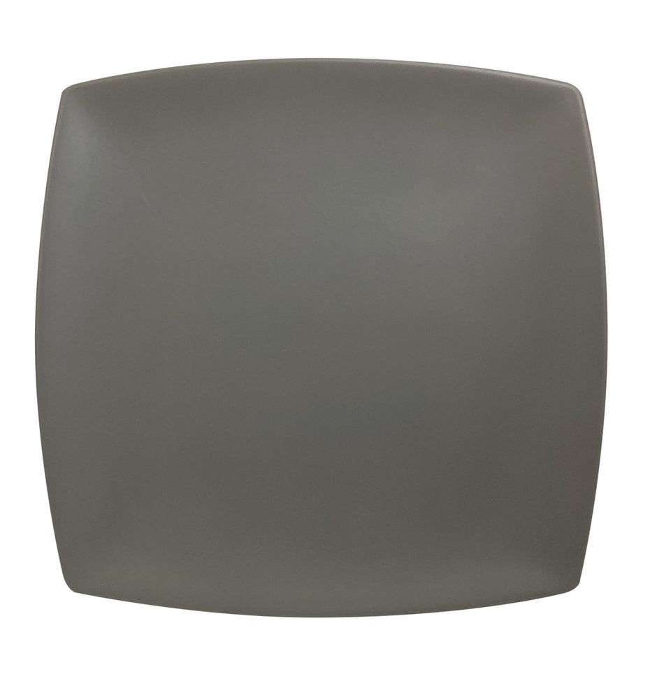 12 Pack 10" x 10", 1" Deep, Square Plate, Classic Stone Grey Dinnerware, Melamine, BPA Free, Dishwasher Safe, Break-Resistant, Shatter-Resistant, No Microwave, No Oven, NSF