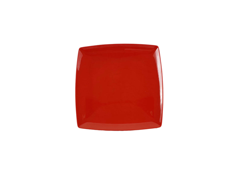 12 Pack 12" x 12", 1" Deep, Square Plate, Classic Pure Red Dinnerware, Melamine, BPA Free, Dishwasher Safe, Break-Resistant, Shatter-Resistant, No Microwave, No Oven, NSF