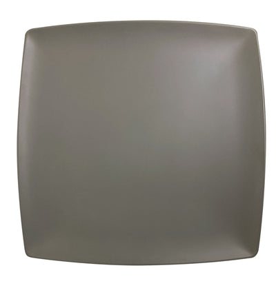 Thunder Group 29012SG 12 Inch Square Break-Resistant Plate Melamine Stone Grey