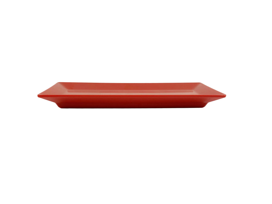 12 Pack 10-1/4" x 4", 1" Deep, Rectangular Appetizer Tray, Classic Pure Red Dinnerware, Melamine, BPA Free, Dishwasher Safe, Break-Resistant, Shatter-Resistant, No Microwave, No Oven, NSF