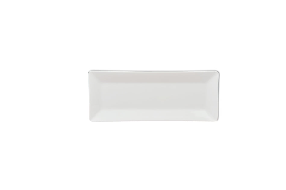 12 Pack 10-1/4" x 4", 1" Deep, Rectangular Appetizer Tray, Classic White Dinnerware, Melamine, BPA Free, Dishwasher Safe, Break-Resistant, Shatter-Resistant, No Microwave, No Oven, NSF