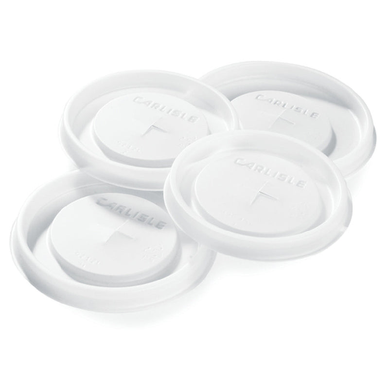 Carlisle 5506L30 9-1/2 Oz Disposable Lid with Straw Slot Polystyrene Translucent