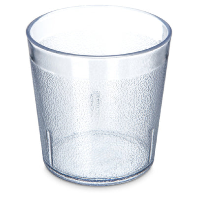 Carlisle 552907 9 Oz Stackable Old Fashioned Tumbler Textured Clear SAN