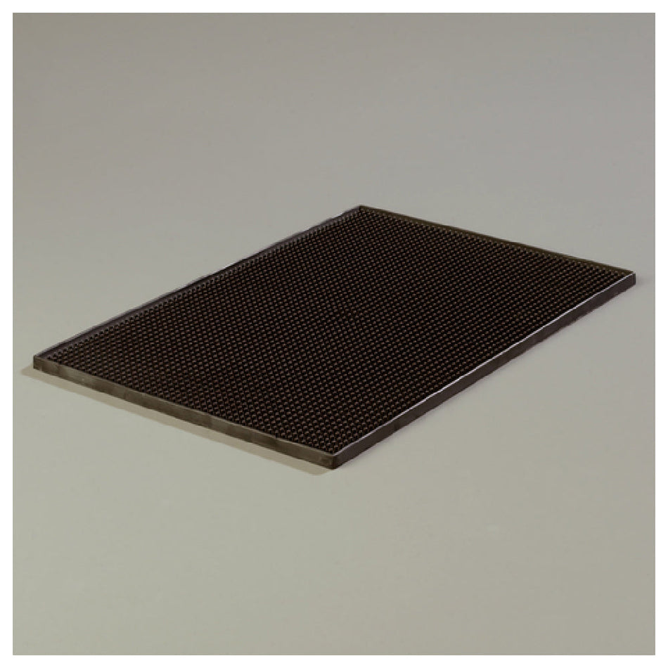 Carlisle 1060103 18 Inch x 12 Inch Service Mat Dishwasher Safe Rubber Black with Sure Grip