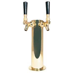 Micro Matic D4743DT-PVDKR 3 Inch Draft Beer Tower Glycol Cooled Countertop Stainless Steel