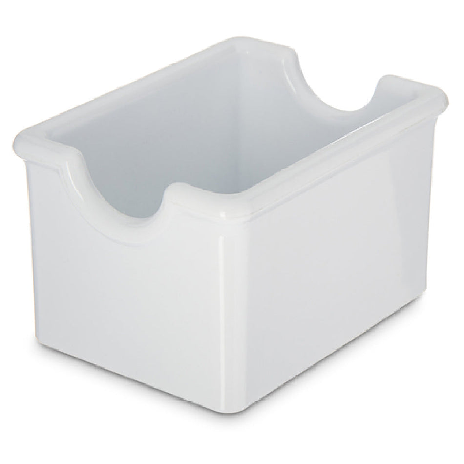 Carlisle 455002 Sugar Packet Caddy 3-3/7 Inch Width Holds 20 Packets Styrene White