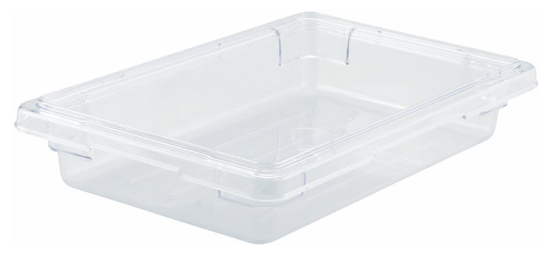 Winco PFSH-3 Half-Size Food Storage Box - 1.75 Gallon 18x12 Inch Clear Polycarbonate Stackable
