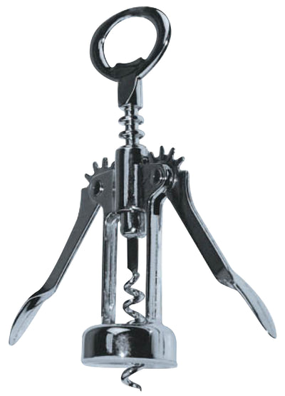 Winco CO-501 Corkscrew Manual Wing Type Chrome Made in Italy