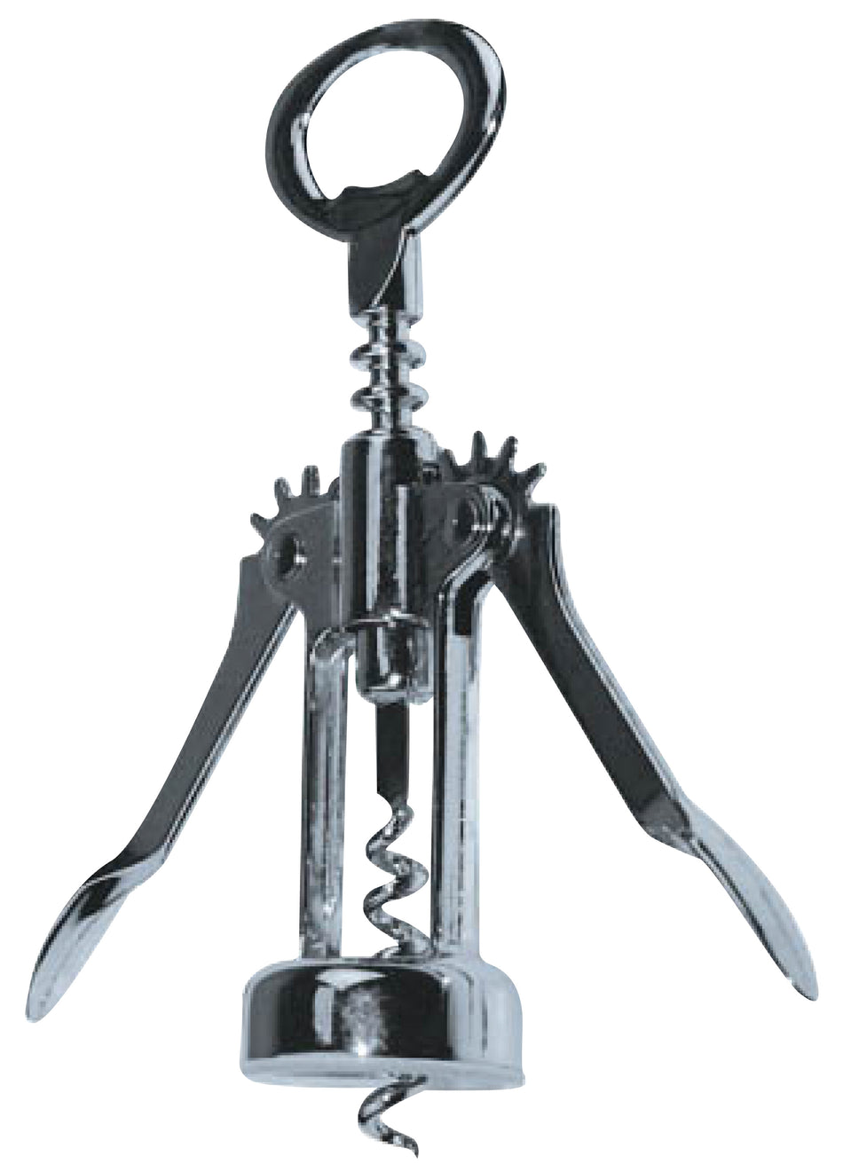 Winco CO-501 Corkscrew Manual Wing Type Chrome Made in Italy