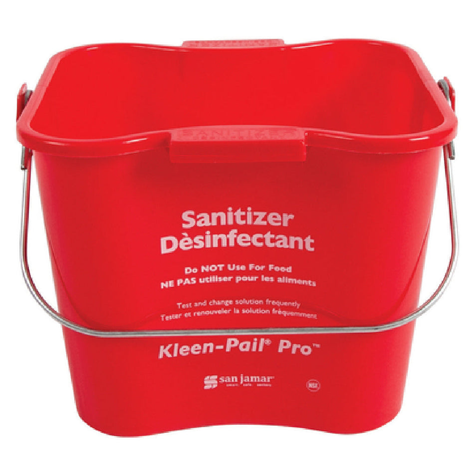 Carlisle KPP97RD 3 Qt. Bucket Plastic Red with Molded-in Handles