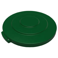 Carlisle 84101109 Round 16 Inch Waste Bin Lid Snap Down Lock Green Plastic