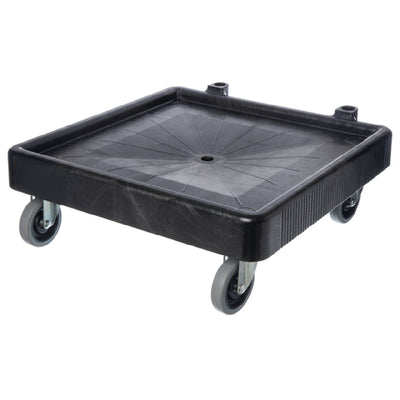 Carlisle C223603 22 Inch Platform Dolly Dishwasher Rack Plastic Black with Drain