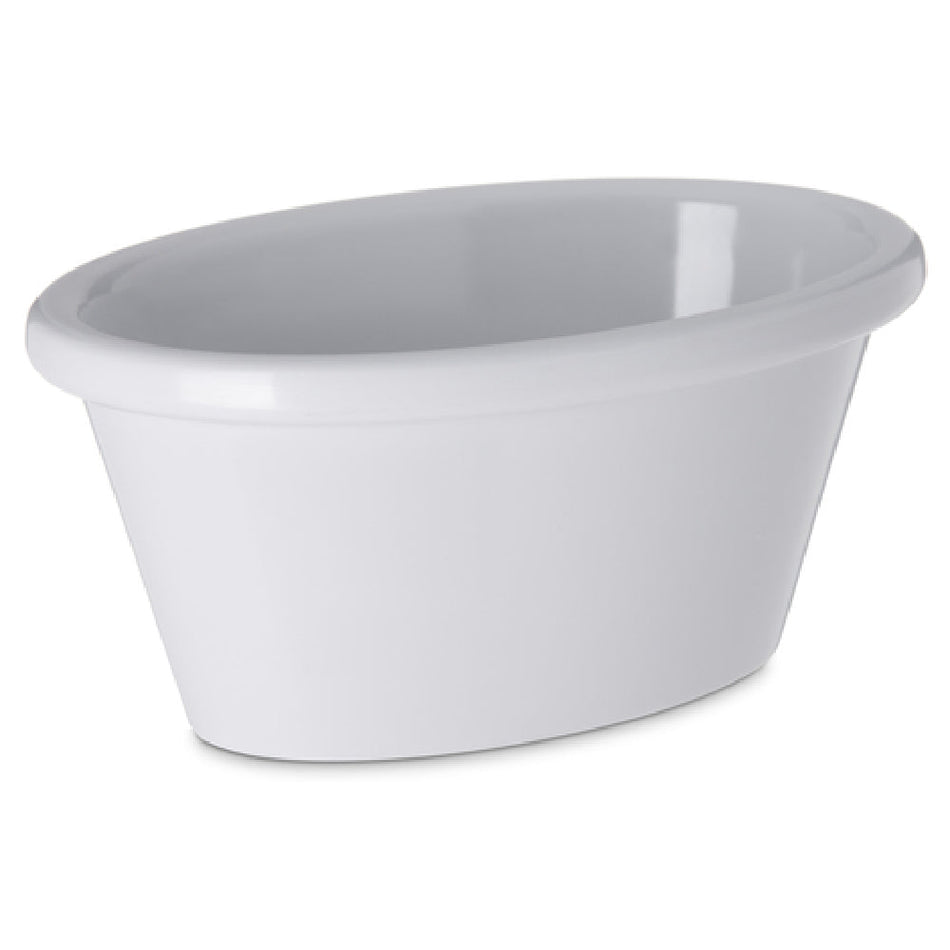 Carlisle S31402 4 Oz Oval Ramekin Melamine White Stain Resistant Dishwasher Safe