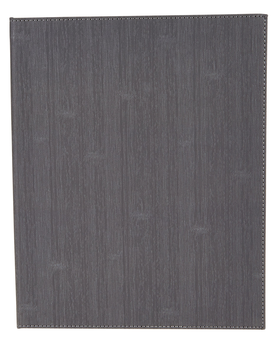 Winco LMD-814GY Legal Size Menu Cover Double Fold Leather-like Gray