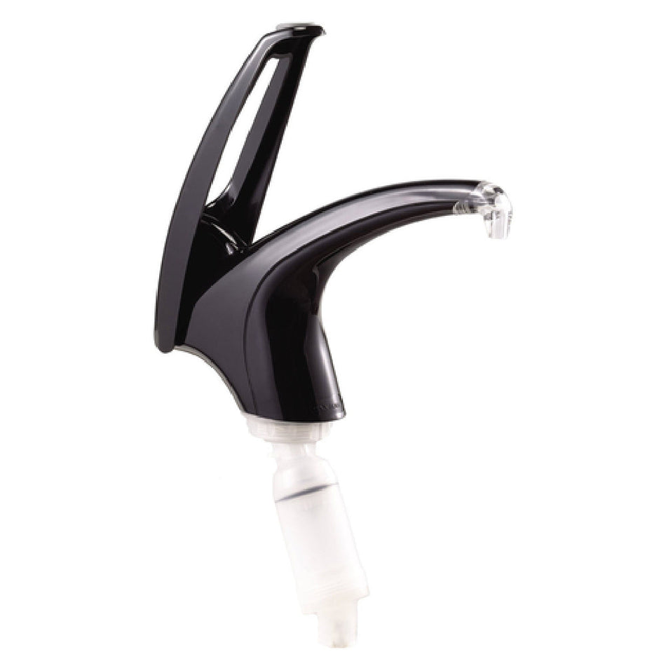 Carlisle P4000BK 13 Inch Condiment Syrup Pump Black NSF with Soft-Touch Mechanism