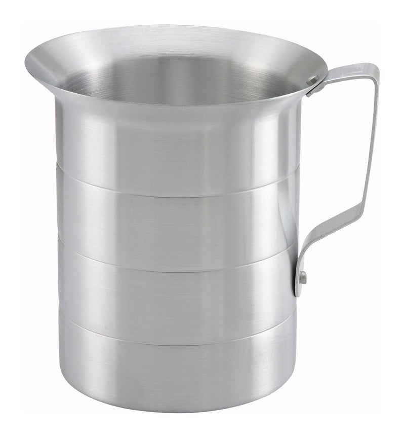 Winco AM-2 2 Quarts Aluminum Measuring Cup with Ergonomic Handle