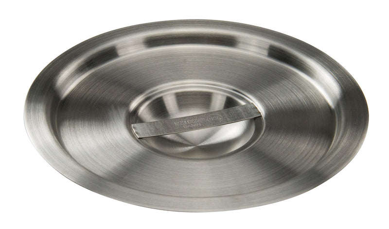 Winco BAMC-4.25 4-1/4 Qt Round Bain Marie Cover with Handle Stainless Steel Mirror Finish