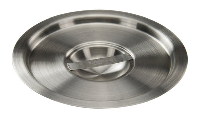 Winco BAMC-4.25 4-1/4 Qt Round Bain Marie Cover with Handle Stainless Steel Mirror Finish