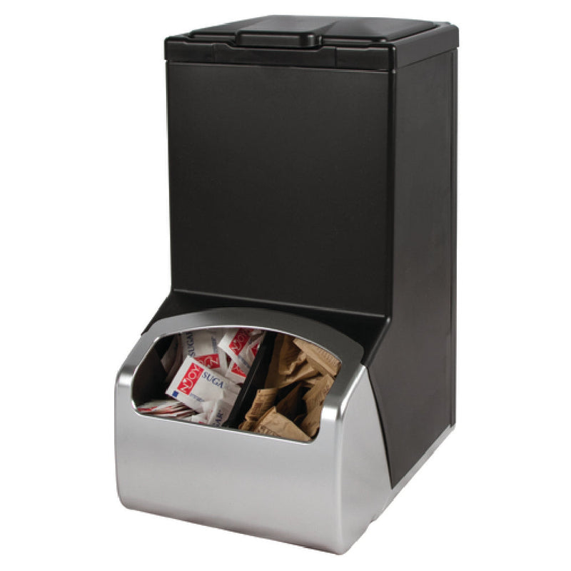 Carlisle MODBFD 8-15/16 Inch Bulk Dispenser Manual Black Plastic with Removable Divider