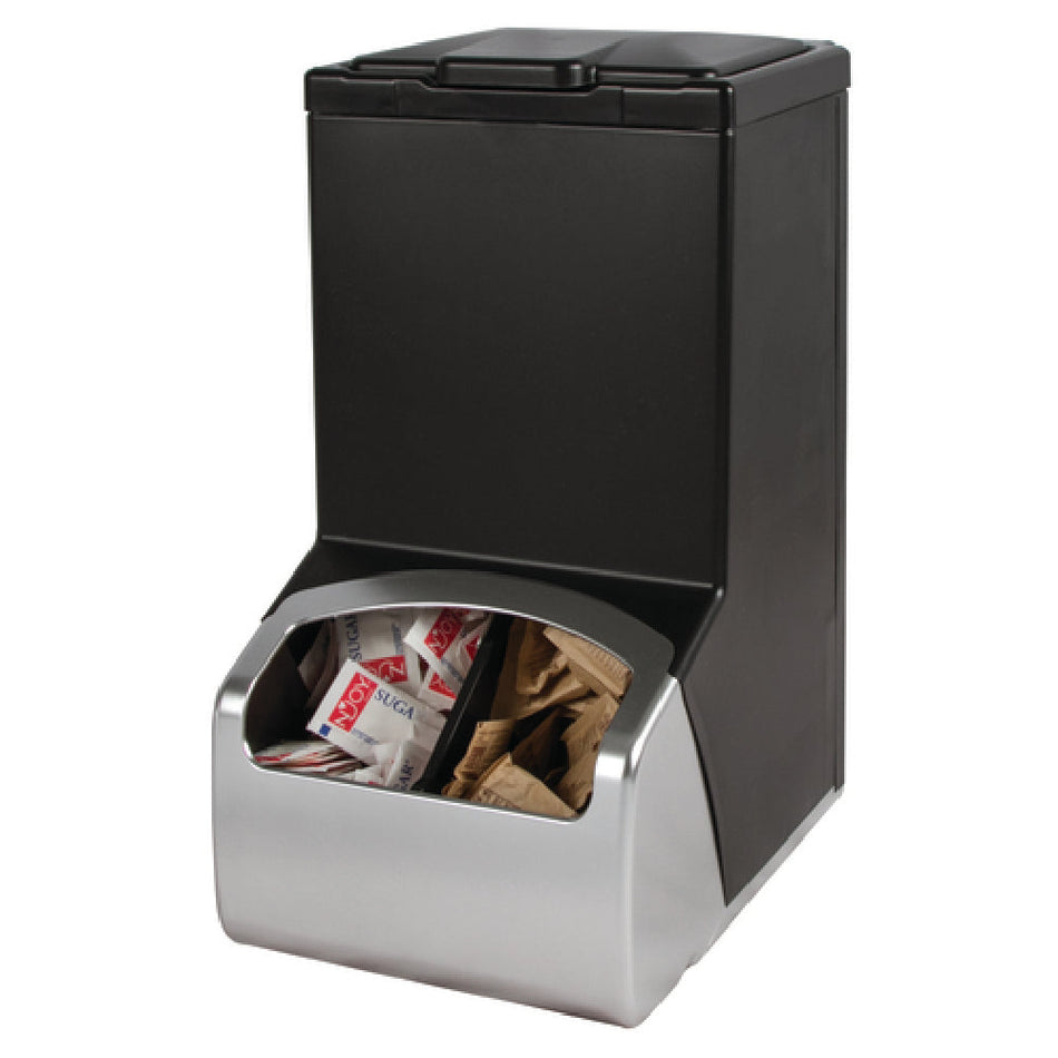 Carlisle MODBFD 8-15/16 Inch Bulk Dispenser Manual Black Plastic with Removable Divider