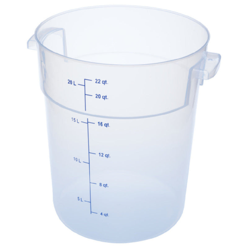 Carlisle 1096930 22 Quart Food Storage Container with Handles Polycarbonate Clear