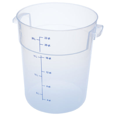 Carlisle 1096930 22 Quart Food Storage Container with Handles Polycarbonate Clear
