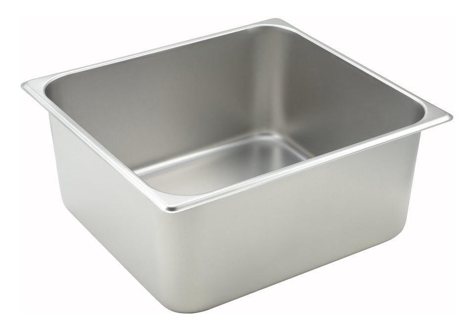 Winco SPTT6 14 Inch Straight Sided Steam Table Pan 25 Gauge Stainless Steel