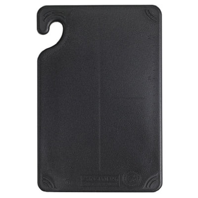 Carlisle CBG6938BK 6 Inch Bar Cutting Board with Anti-slip Grip Hooks Black Co-polymer