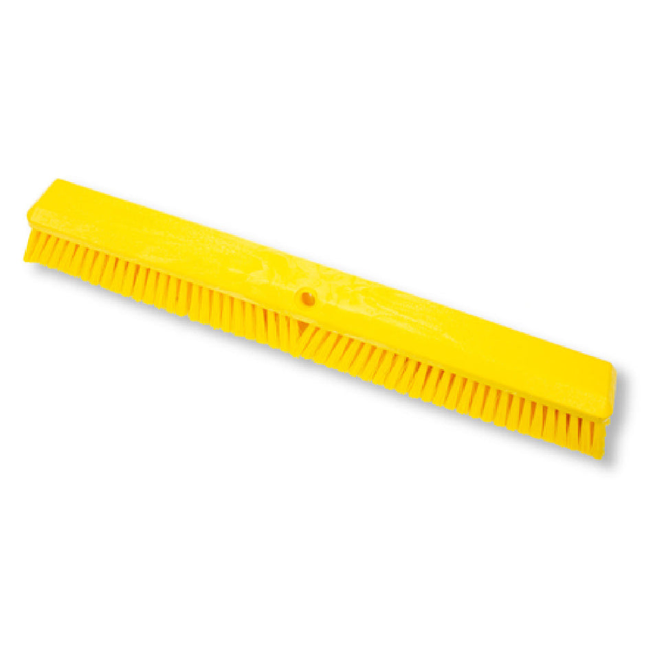 Carlisle 41891EC04 24 Inch Push Broom Head Fine and Medium Polyester Yellow