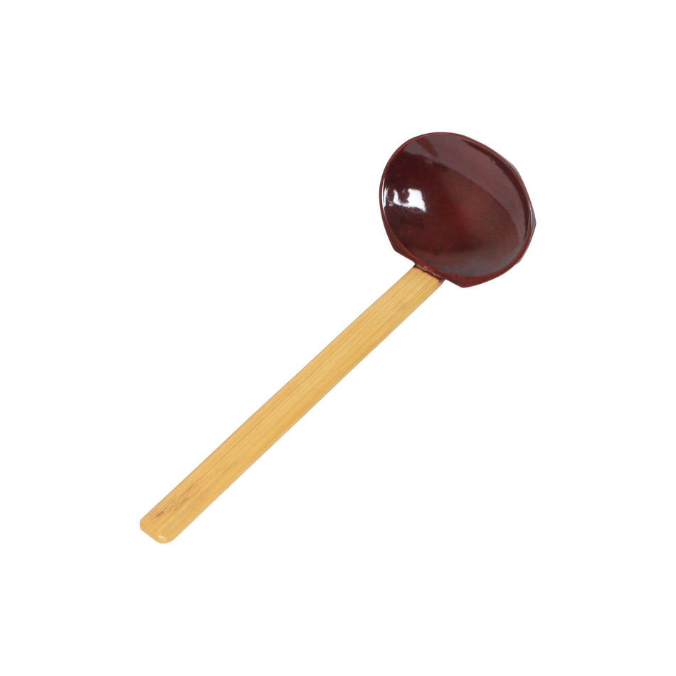 2-7/8" Diameter, Soup Spoon with 6-3/4" Bamboo Handle