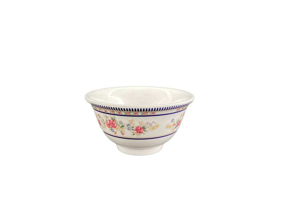 12 Pack 6 oz, 3-3/4" Diameter x 2" Height, Rice Bowl, Rose Dinnerware, Melamine, BPA Free, Dishwasher Safe, Break-Resistant, Shatter-Resistant, No Microwave, No Oven, NSF