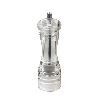 Thunder Group ACPM305C 5 Inch Round Acrylic Pepper Mill with Manual Operation