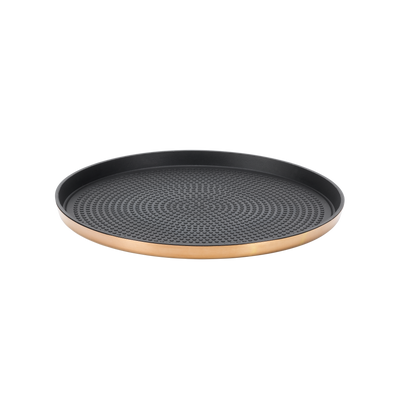 Modern Edge Small 9" Round Serving Tray in Rose Gold
