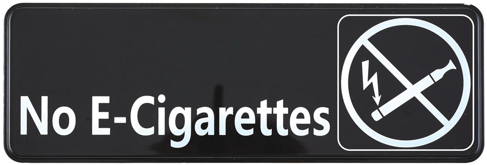 Winco SGN-335 Information Signs, 9"W x 3"H - SGN-335 - No E-Cigarettes