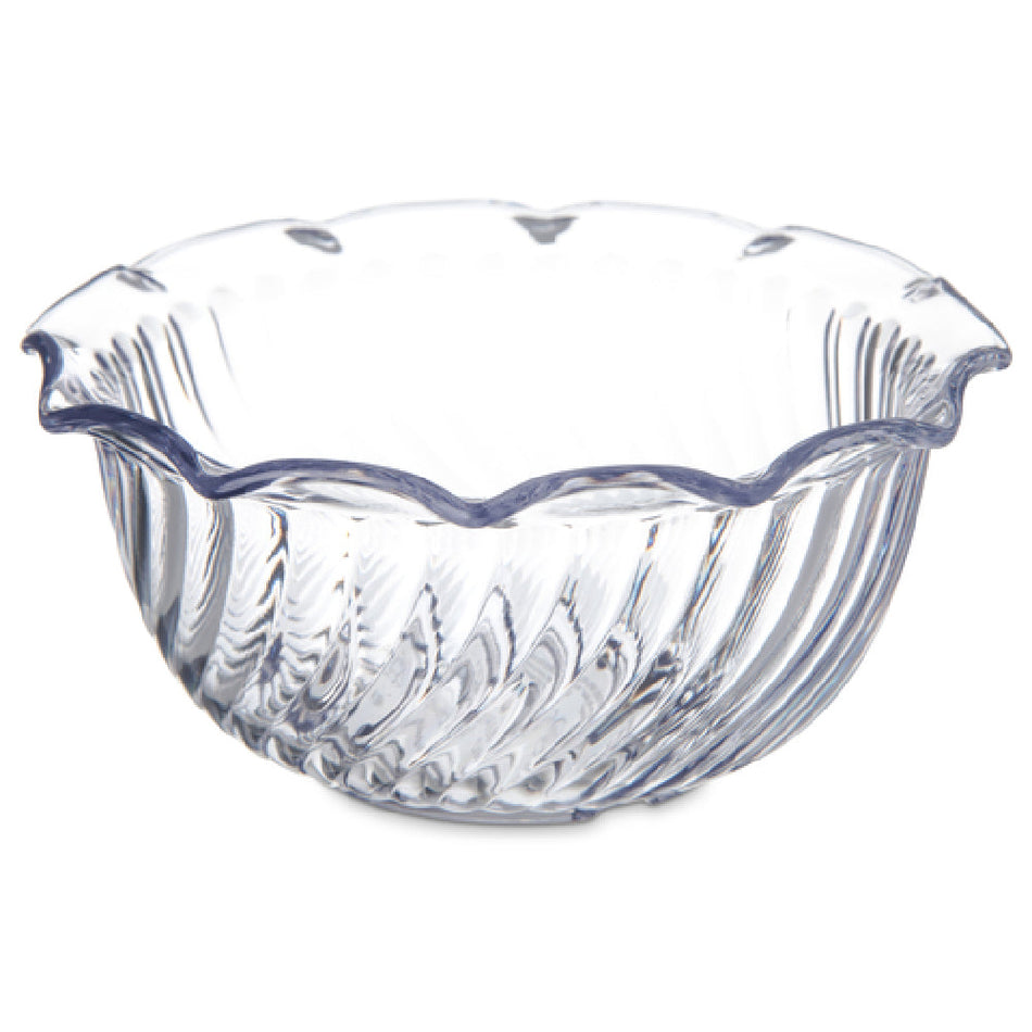 Carlisle 453507 8 Oz Tulip Berry Dish Clear SAN Dishwasher Safe 4-5/8 Inch