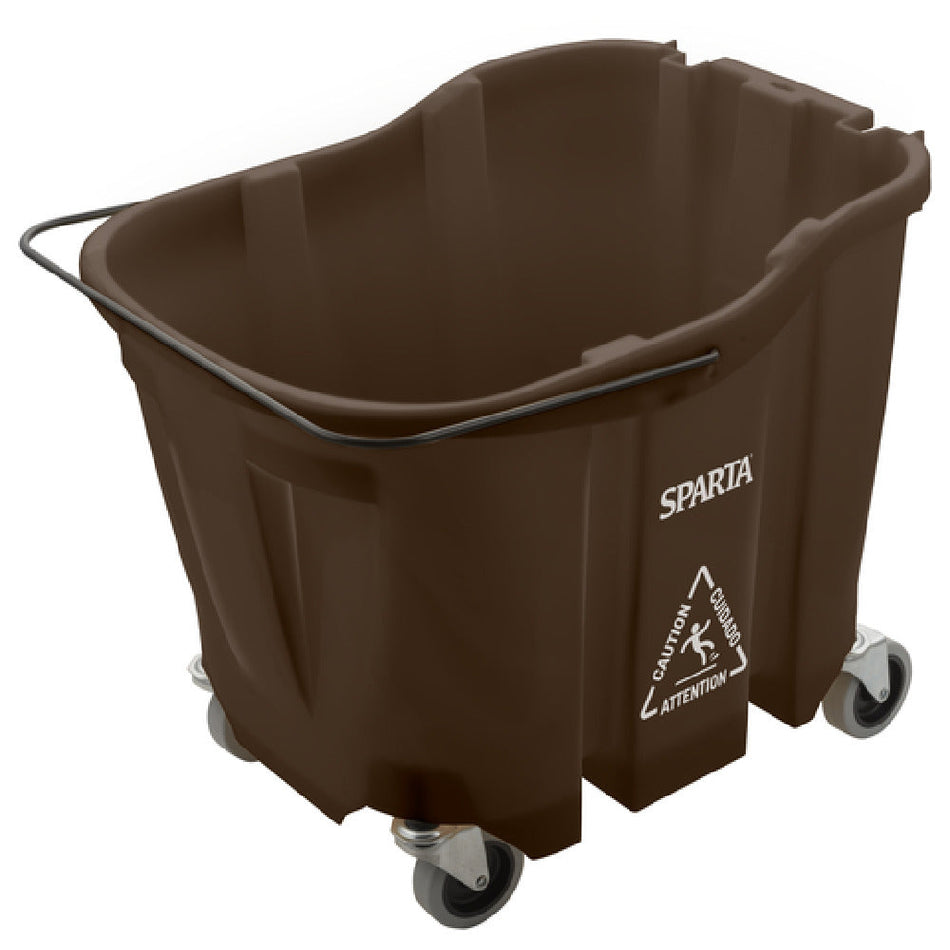 Carlisle 7690401 35 Qt Mop Bucket Brown with Integrated Wringer