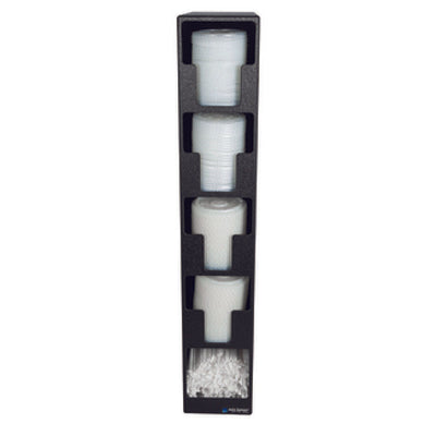 Carlisle L2204 5-1/2 Inch Lid and Straw Tower countertop black polystyrene