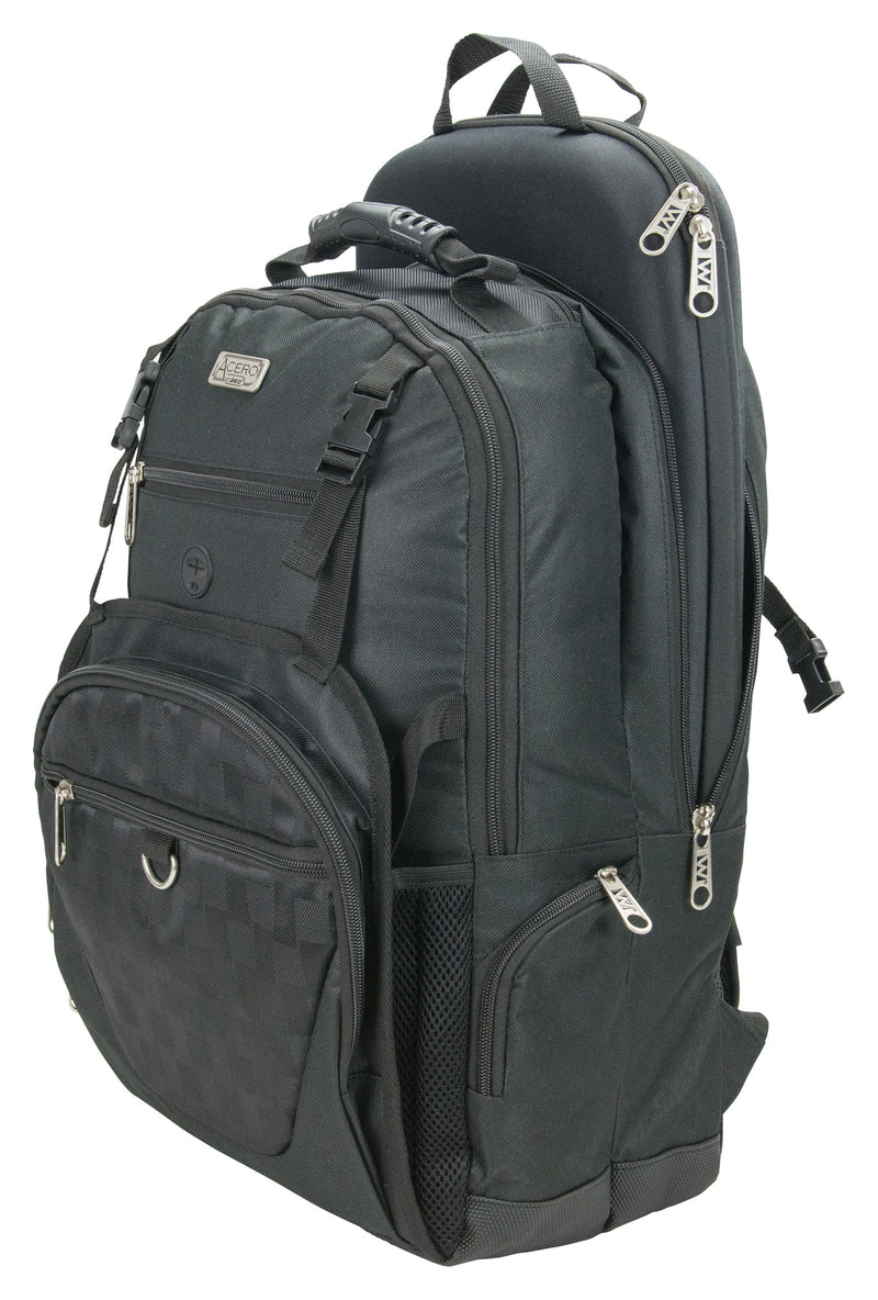 Winco KBP-S Knife Case 10-Slot Hard Case and Black Polyester Backpack Set