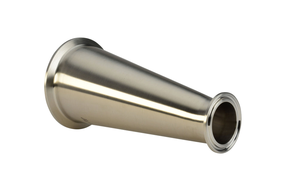 1.5"x1" Clamp Eccentric Reducer (32-14MP)  - T316L Stainless Steel - Wayland Industries - W632-14MP-15X1