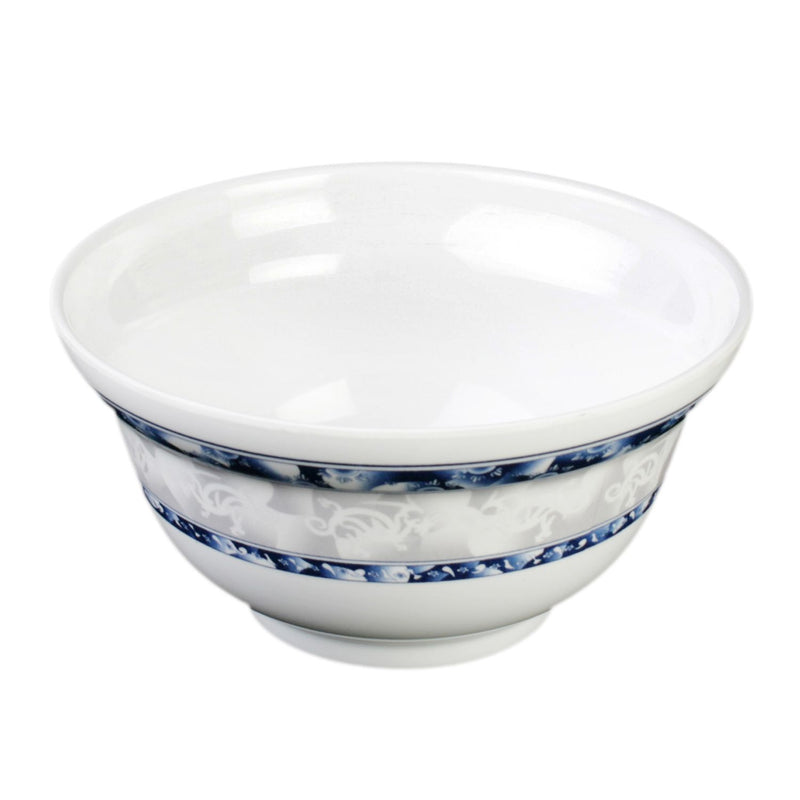 Thunder Group 3201DL 20 Oz Noodle Bowl Round Break Resistant Blue Dragon Melamine