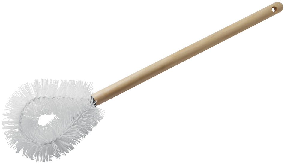 Winco BR-21W 21 Inch Toilet Bowl Brush Wood Handle White Polypropylene Bristles