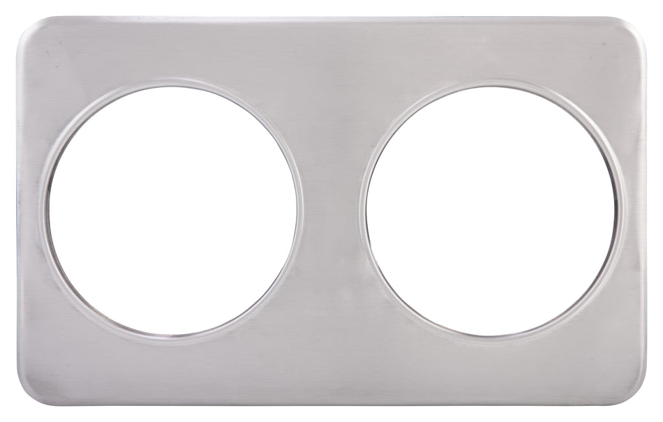 Winco ADP-808 Adaptor Plate, Two 8-3/8" Holes, Stainless Steel